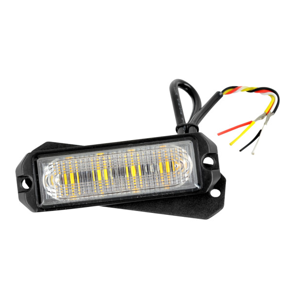 LED švyturėlis geltonas, 4x3W LED (26 funkcijos) 12/24V